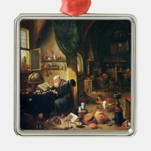 An Alchemist in his Workshop Metal Tree Decoration