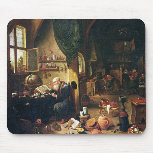 An Alchemist in his Workshop Mouse Mat (Front)