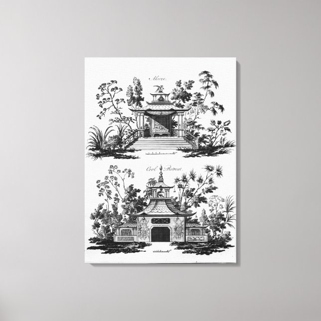 An Alcove and a Cool Retreat, from 'Chinese Archit Canvas Print (Front)