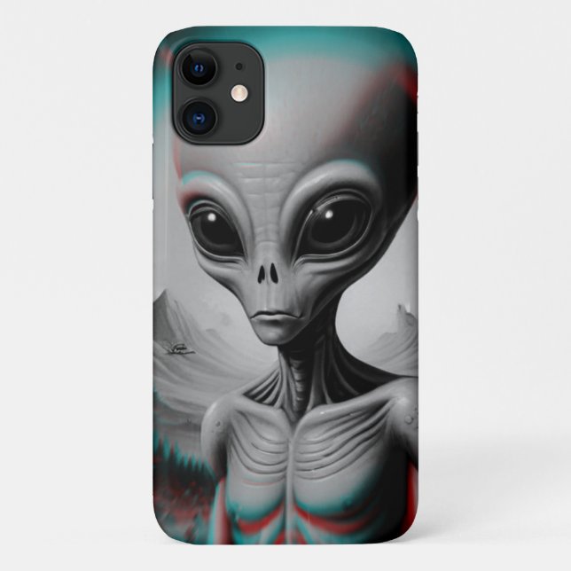 an alien themed iPhone 11 phone case (Back)