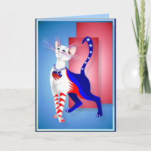 An All American Cat Card
