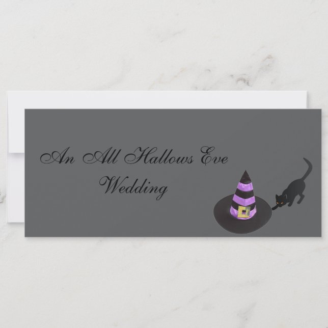 "An All Hallows Eve Wedding" Invitation (Front)