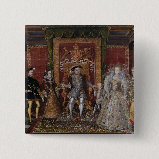 An Allegory of the Tudor Succession: The Family of 15 Cm Square Badge (Front)