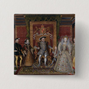 An Allegory of the Tudor Succession: The Family of 15 Cm Square Badge