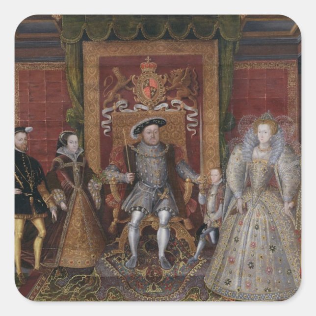 An Allegory of the Tudor Succession: The Family of Square Sticker (Front)