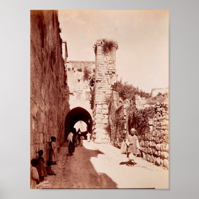 An alley in old Jerusalem Poster (Front)