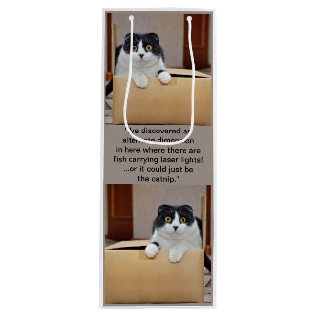 An alternate dimension wine gift bag (Front)