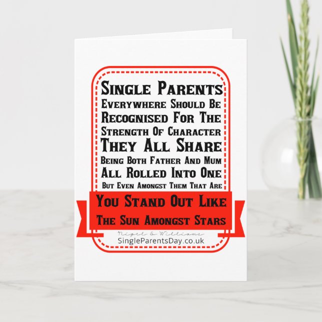 An Amazing Single Parent Card (Front)