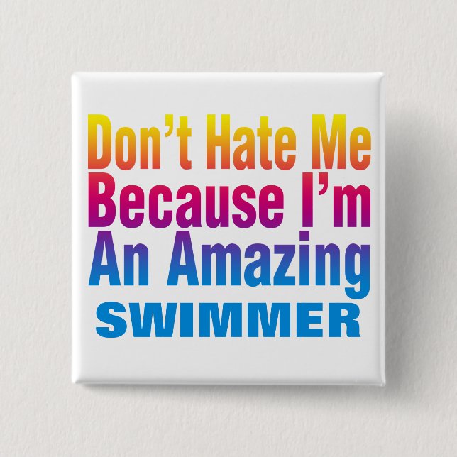 An Amazing Swimmer Button (Front)