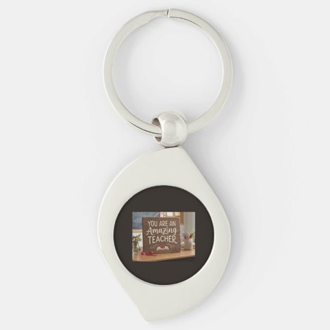 An Amazing teacher Key Ring (Front)
