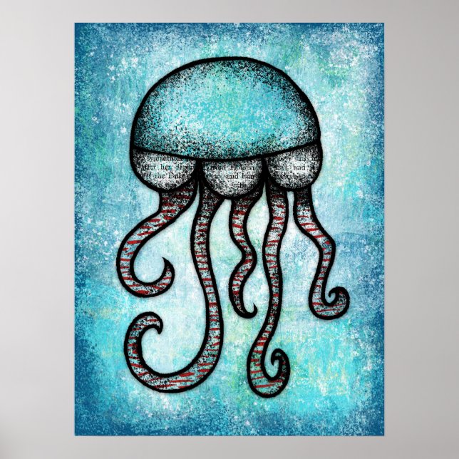 An Amenable Jellyfish Poster Wall Art (Front)