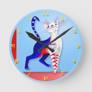 An American Cat Wallclock