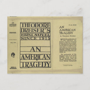 An American Tragedy (1926) dustjacket Postcard