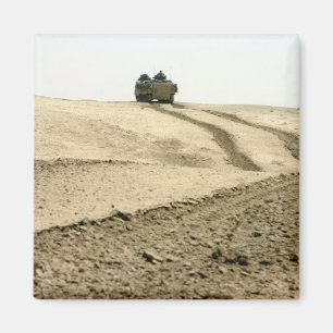 An amphibious assault vehicle magnet