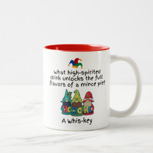 An Amusing Flavorsome Mince Pie Joke Two-Tone Coffee Mug