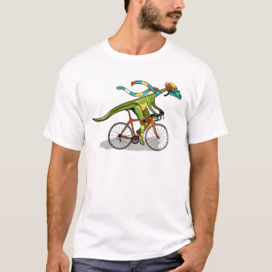 An Anabisetia Dinosaur Riding A Bicycle. T-Shirt