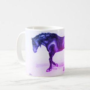 An andalusian HORSE, walking, handpainted stallion Coffee Mug
