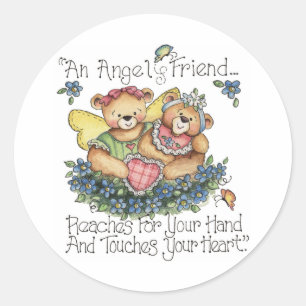 An Angel Friend Touches Your Heart Sticker