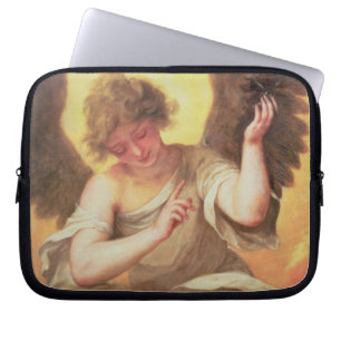 An Angel holding a Glass Flask Laptop Sleeve