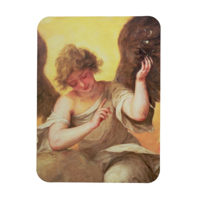 An Angel holding a Glass Flask Magnet (Vertical)