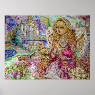 An angel of praying. poster