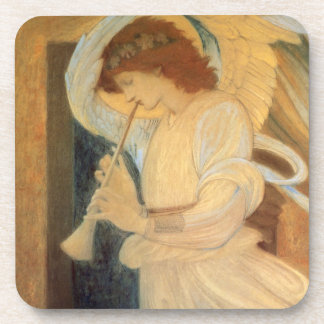 An Angel Playing a Flageolet By Burne Jones Coaster