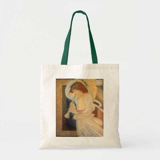 An Angel Playing a Flageolet By Burne Jones Tote Bag (Front)