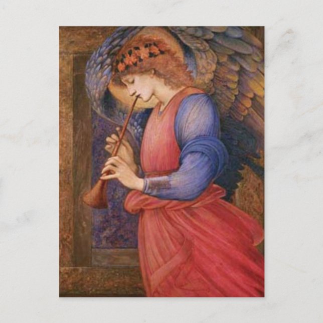 An Angel Playing a Flageolet by Edward Burne-Jones Postcard (Front)