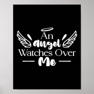 An Angel Watches Over Me Dad Mum Women Men Kids Gr Poster