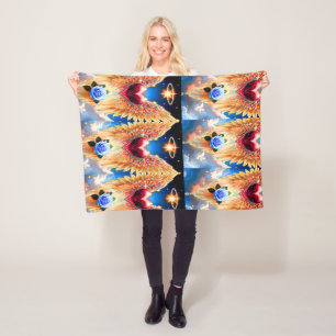 An angelic heart is the heart of a lover. fleece blanket
