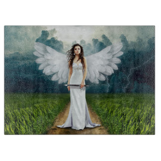 An Angels Direction Cutting Board