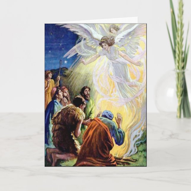 An Angels Prayer Custom Greetings Card (Front)