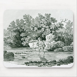 An Angler in a River Pool, from 'British Mouse Mat