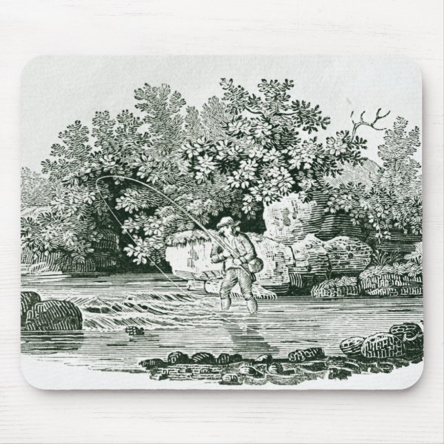 An Angler in a River Pool, from 'British Mouse Mat (Front)