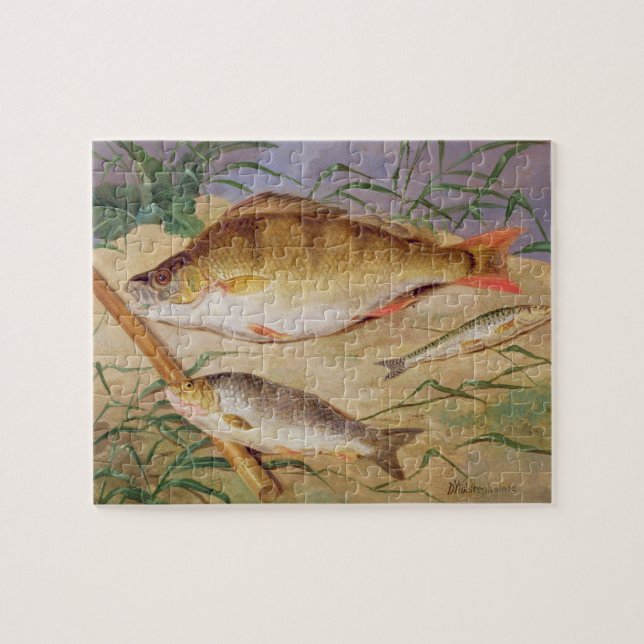 An Angler's Catch of Coarse Fish (oil on panel) Jigsaw Puzzle (Horizontal)