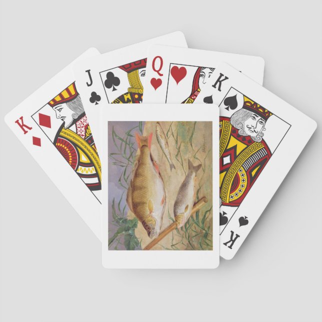 An Angler's Catch of Coarse Fish (oil on panel) Playing Cards (Back)