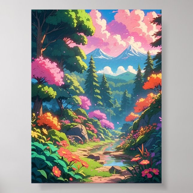 An Anime Journey Through Nature Poster (Front)