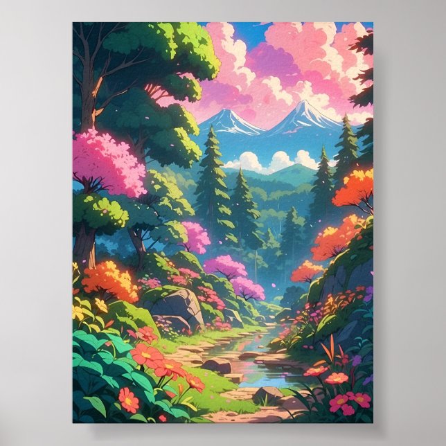 An Anime Journey Through Nature Poster (Front)