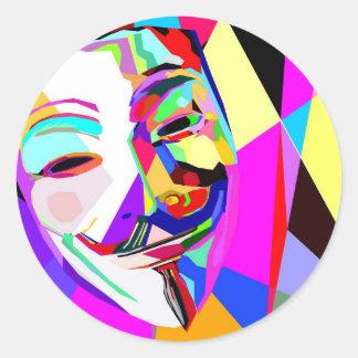 An Anonymous Rainbow Classic Round Sticker