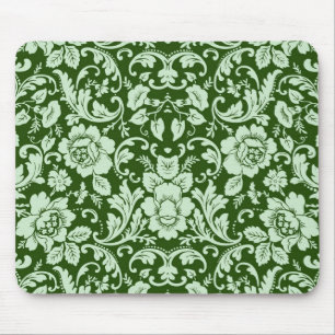 An antique floral damask mouse mat