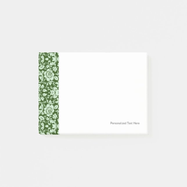 An antique floral damask post-it notes (Front)