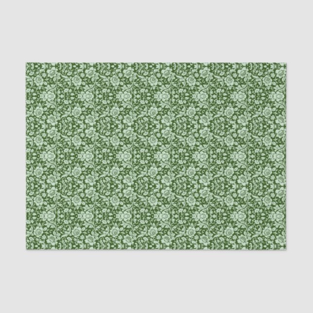 An antique floral damask tissue paper (Front)