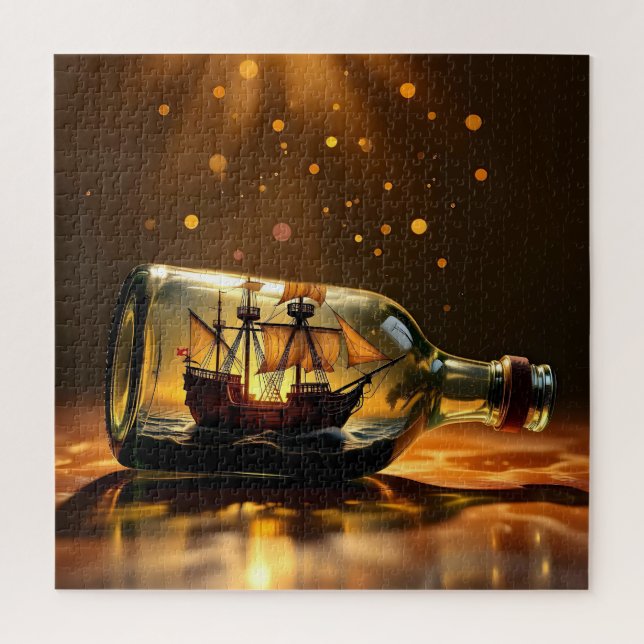 An Antique Ship in a Bottle Jigsaw Puzzle (Vertical)