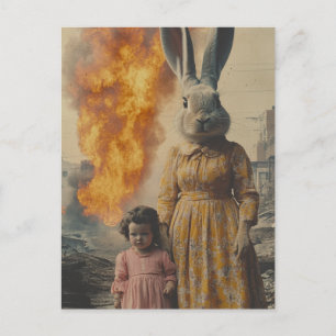 An apocalyptic Easter Bunny Postcard