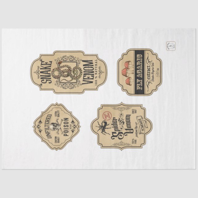 An Apothecary and Potion Label Series Design 18 Tissue Paper (Front)