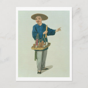 An Apothecary, plate 26 from 'The Costume of China Postcard