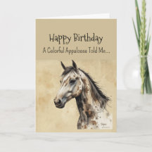An Appaloosa Horse Personality Birthday