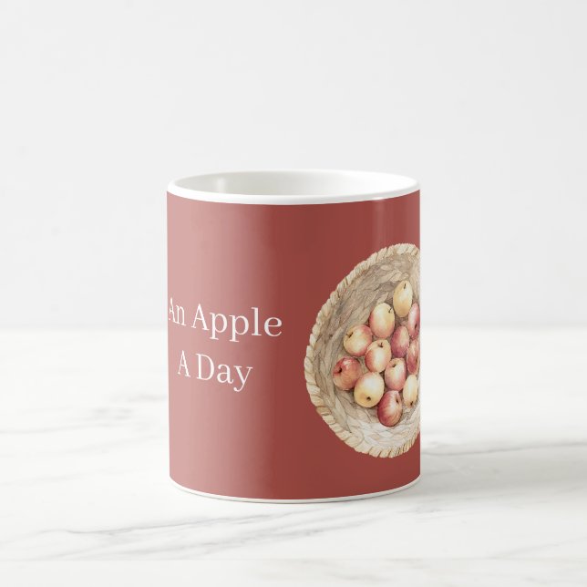 An Apple A Day Basket Coffee Mug (Center)