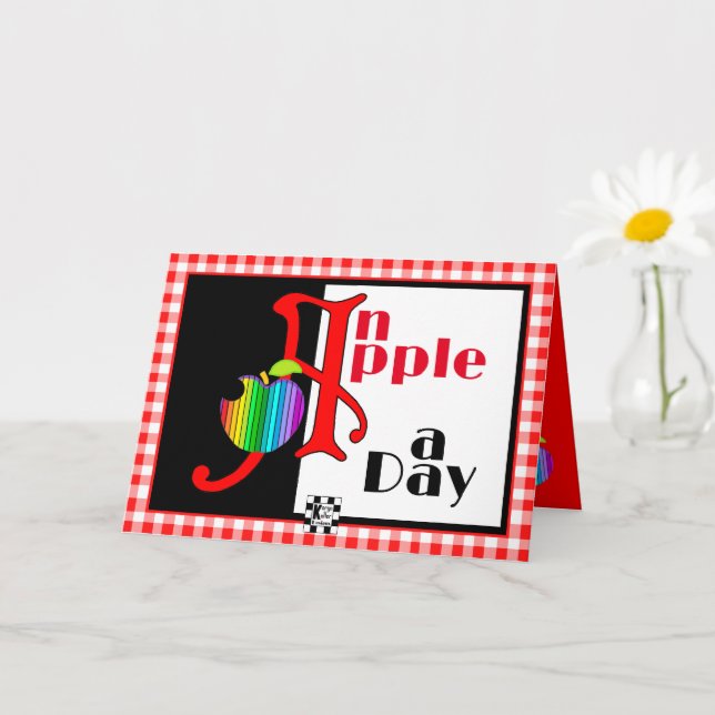 "An Apple a Day" get well card (Small Plant)