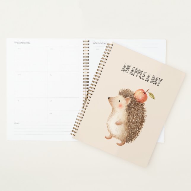 An Apple A Day Hedgehog Planner (Display)